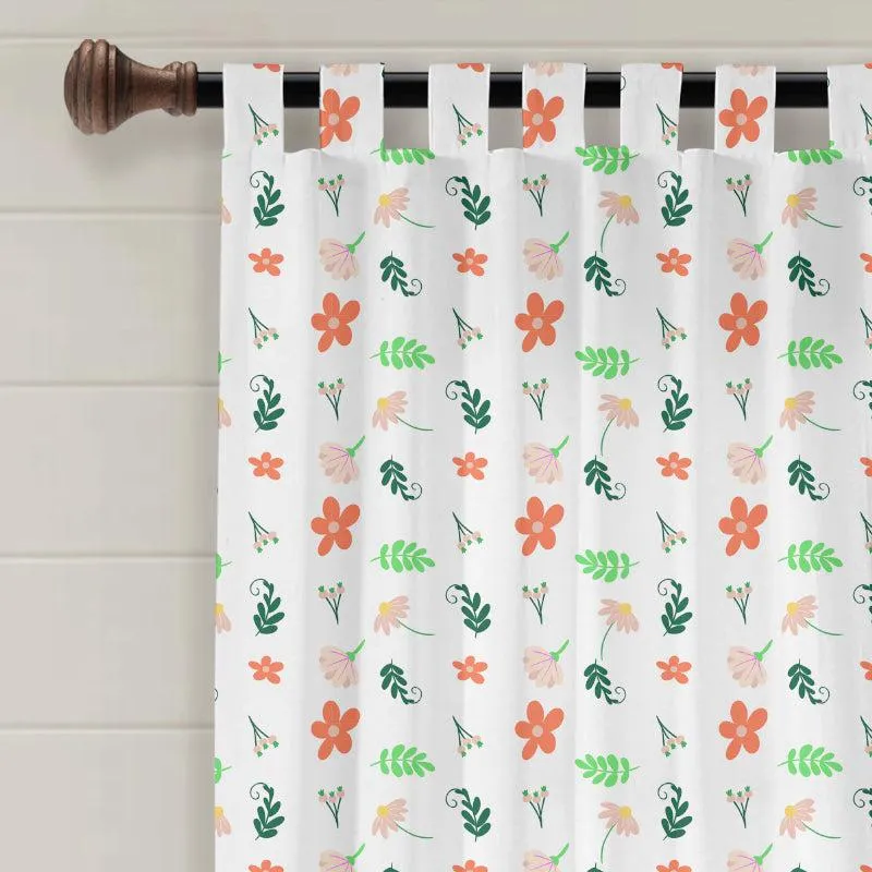 Soma Floral Tab Top Medium Width Curtain