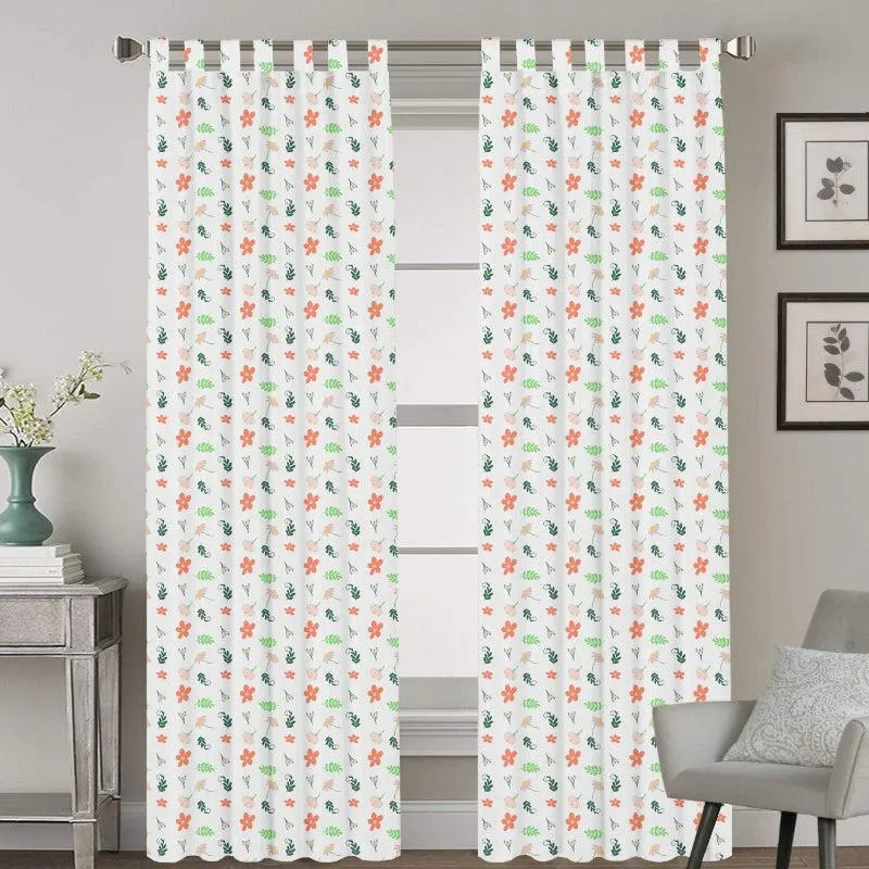 Soma Floral Tab Top Medium Width Curtain