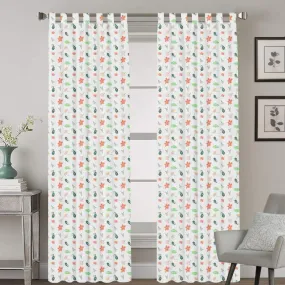 Soma Floral Tab Top Medium Width Curtain