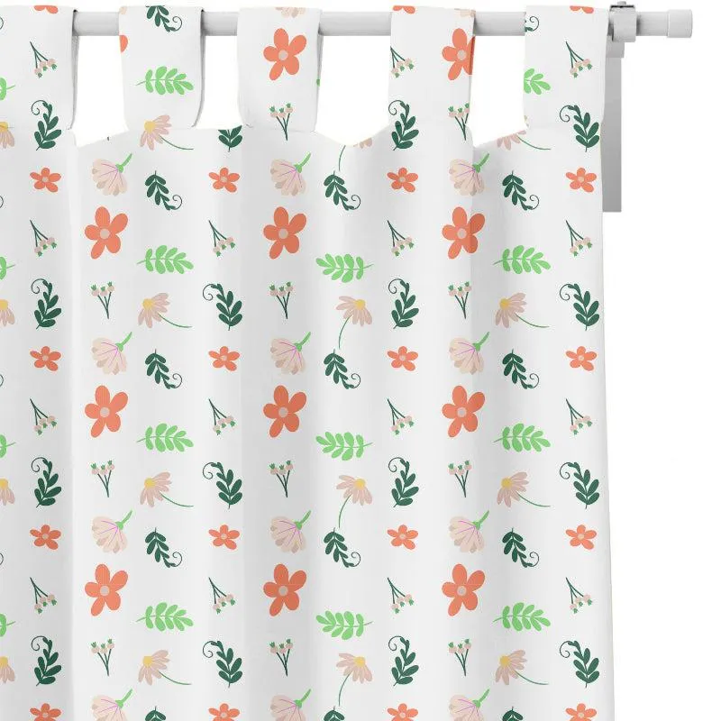 Soma Floral Tab Top Medium Width Curtain