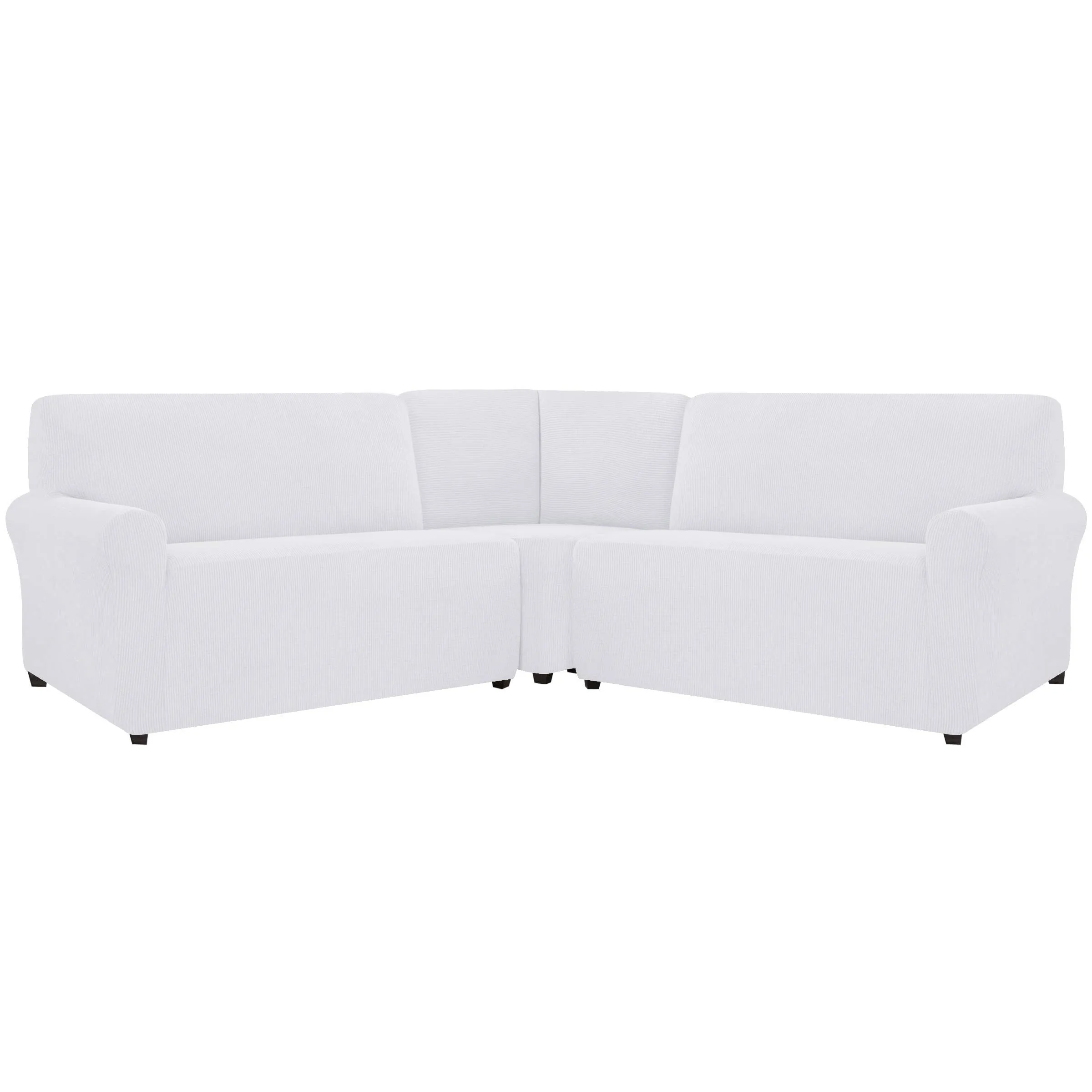 Spandex Jacquard L-Shaped Sofa Slip Cover 3 Pieces