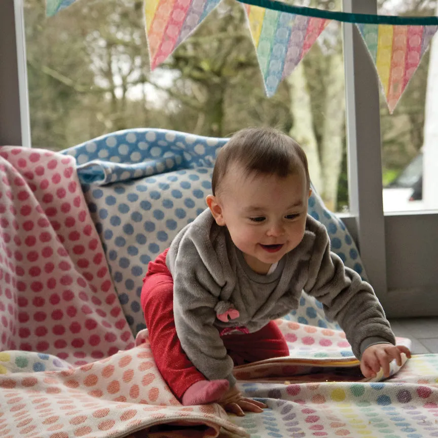 Spotted Welsh Throw - Pink