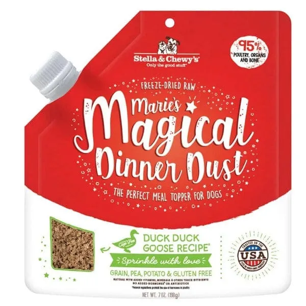 Stella & Chewy's Marie’s Magical Dinner Dust Duck Duck Goose Recipe Meal Topper for Dogs