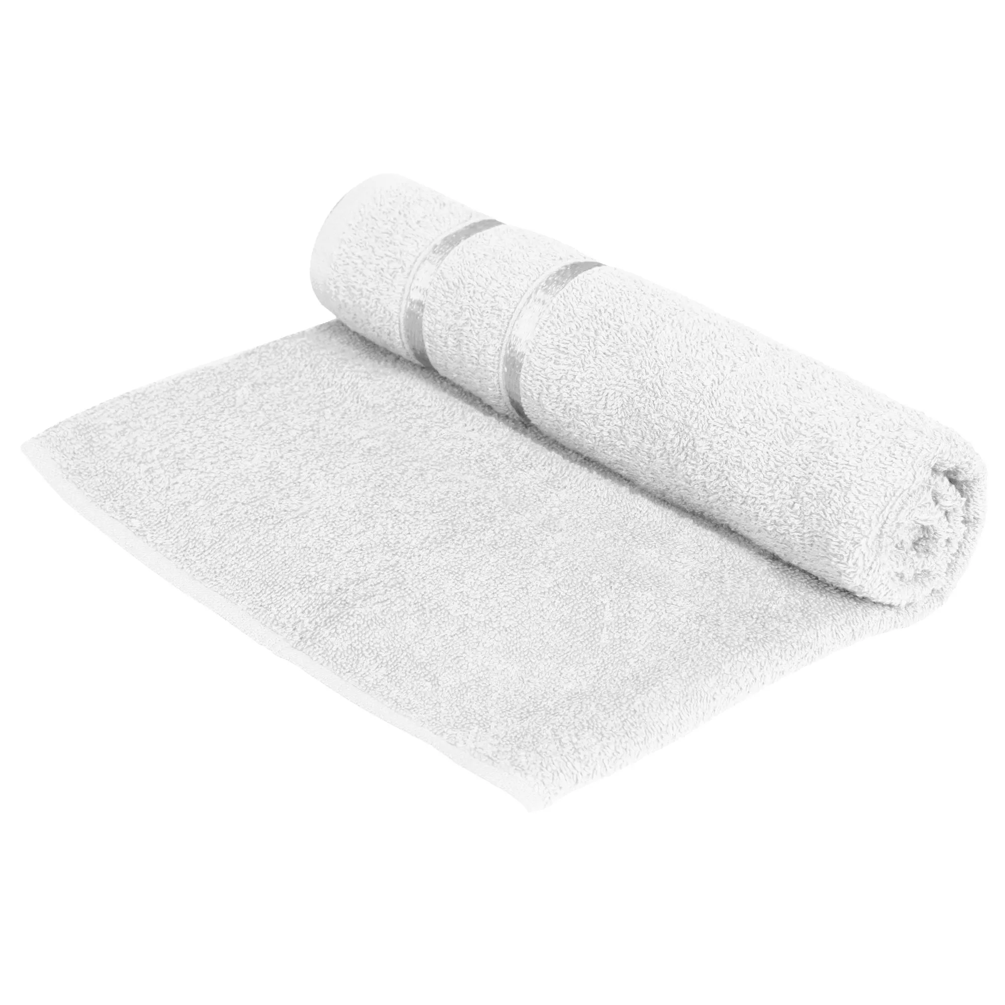 Story@Home 2 Units 100% Cotton Ladies Bath Towels - White and Wine Red