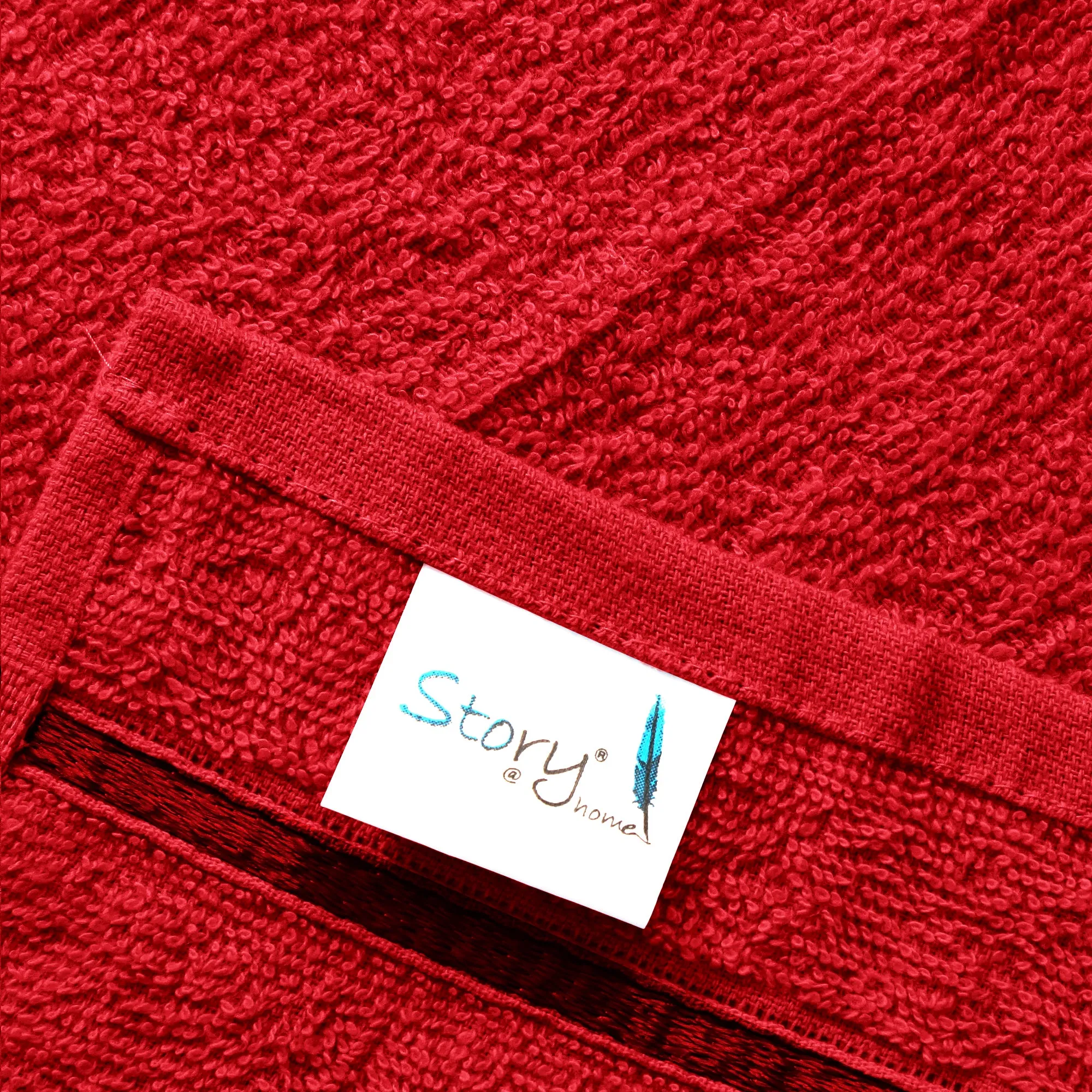 Story@Home 20 Units 100% Cotton Face Towels - Wine Red