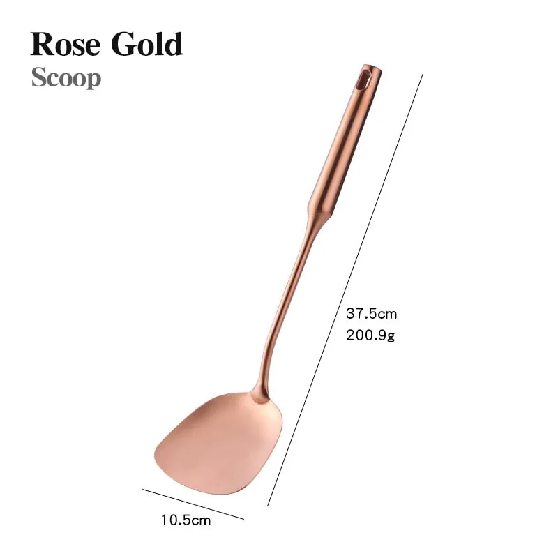 TEEK - Rose Gold Stainless Steel Cooking Tools