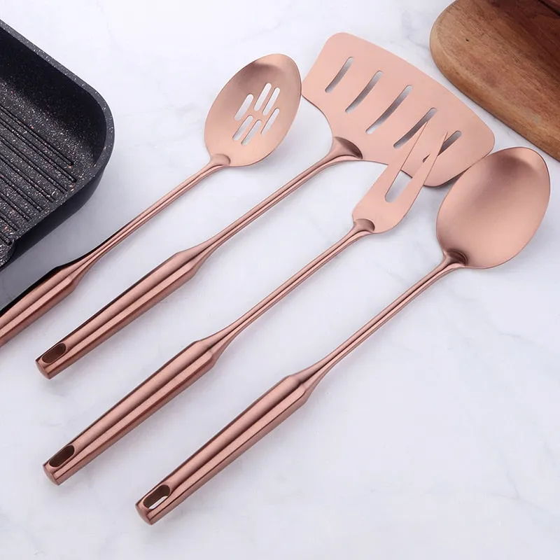 TEEK - Rose Gold Stainless Steel Cooking Tools