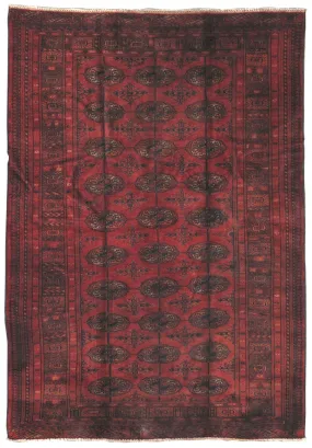 Vintage Tekkeh  Hand-Knotted Lamb's Wool Area Rug