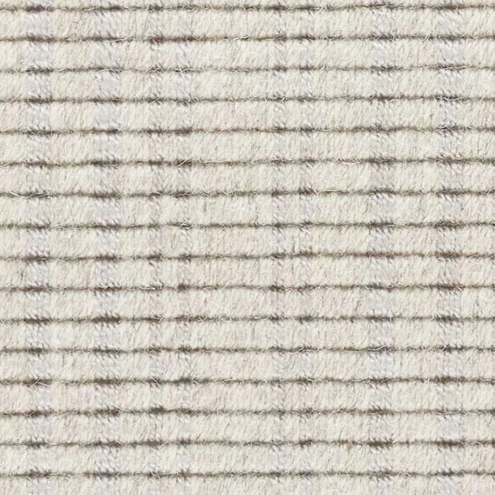 Warren Ticking Silver Woven Wool Custom Rug Swatch With Attached Rug Pad