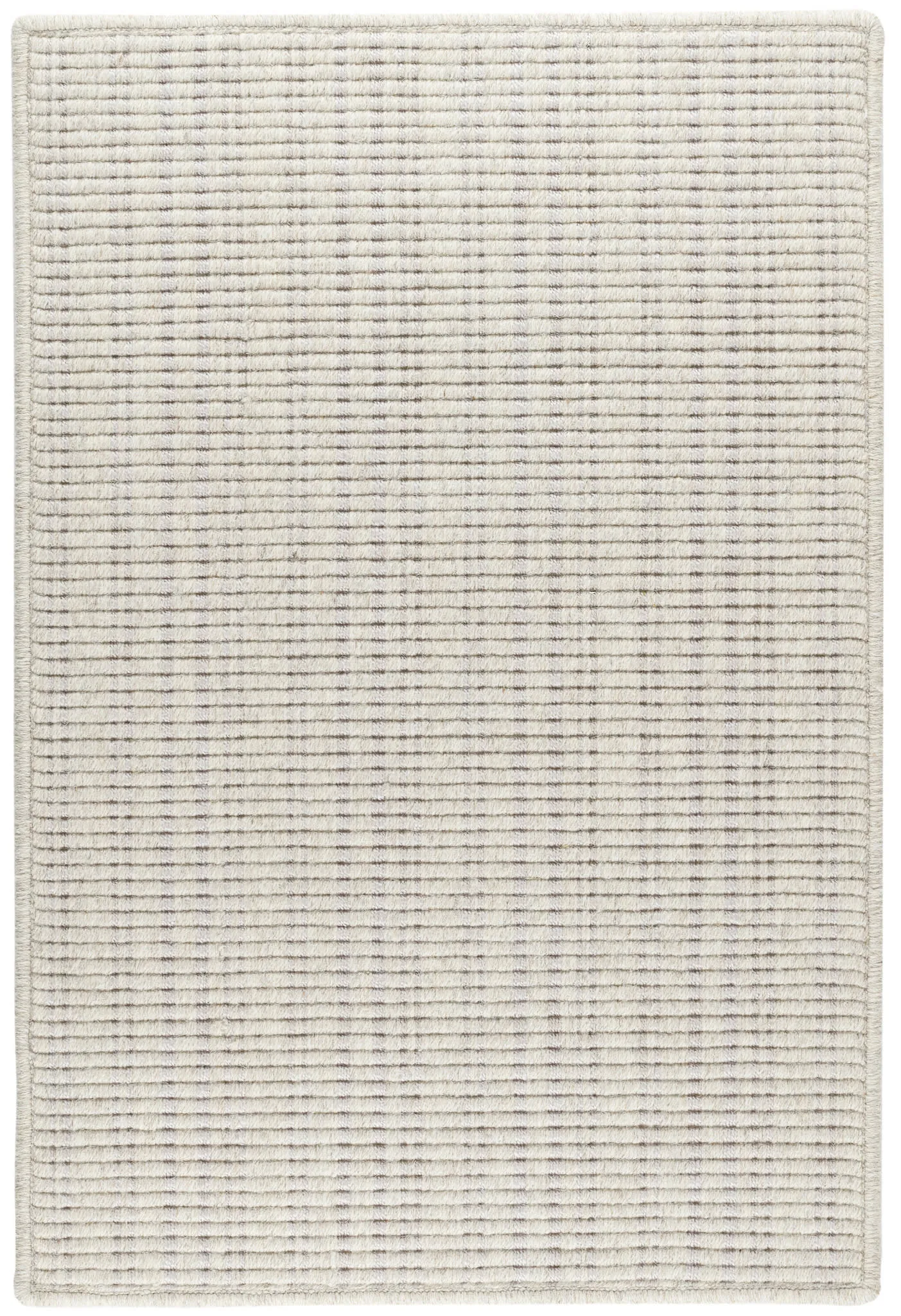 Warren Ticking Silver Woven Wool Custom Rug Swatch With Attached Rug Pad