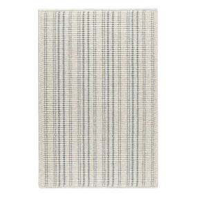 Warren Ticking Slate Woven Wool Custom Rug