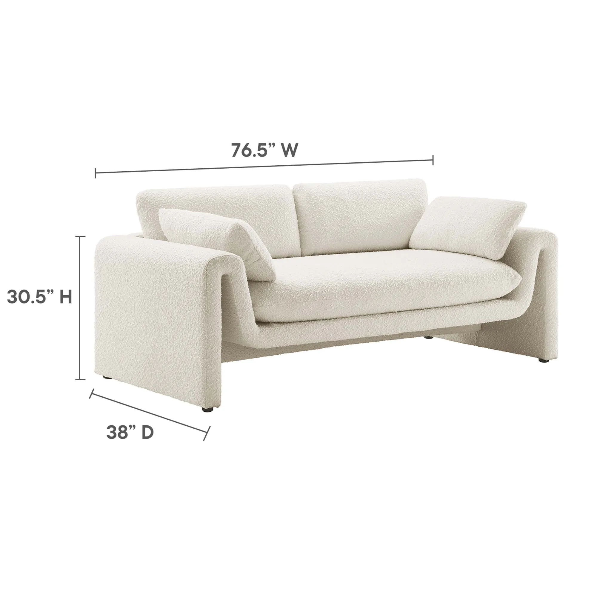 Waverly Boucle Fabric Sofa by Modway