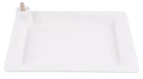 White Rectangle Interchnageable Platter