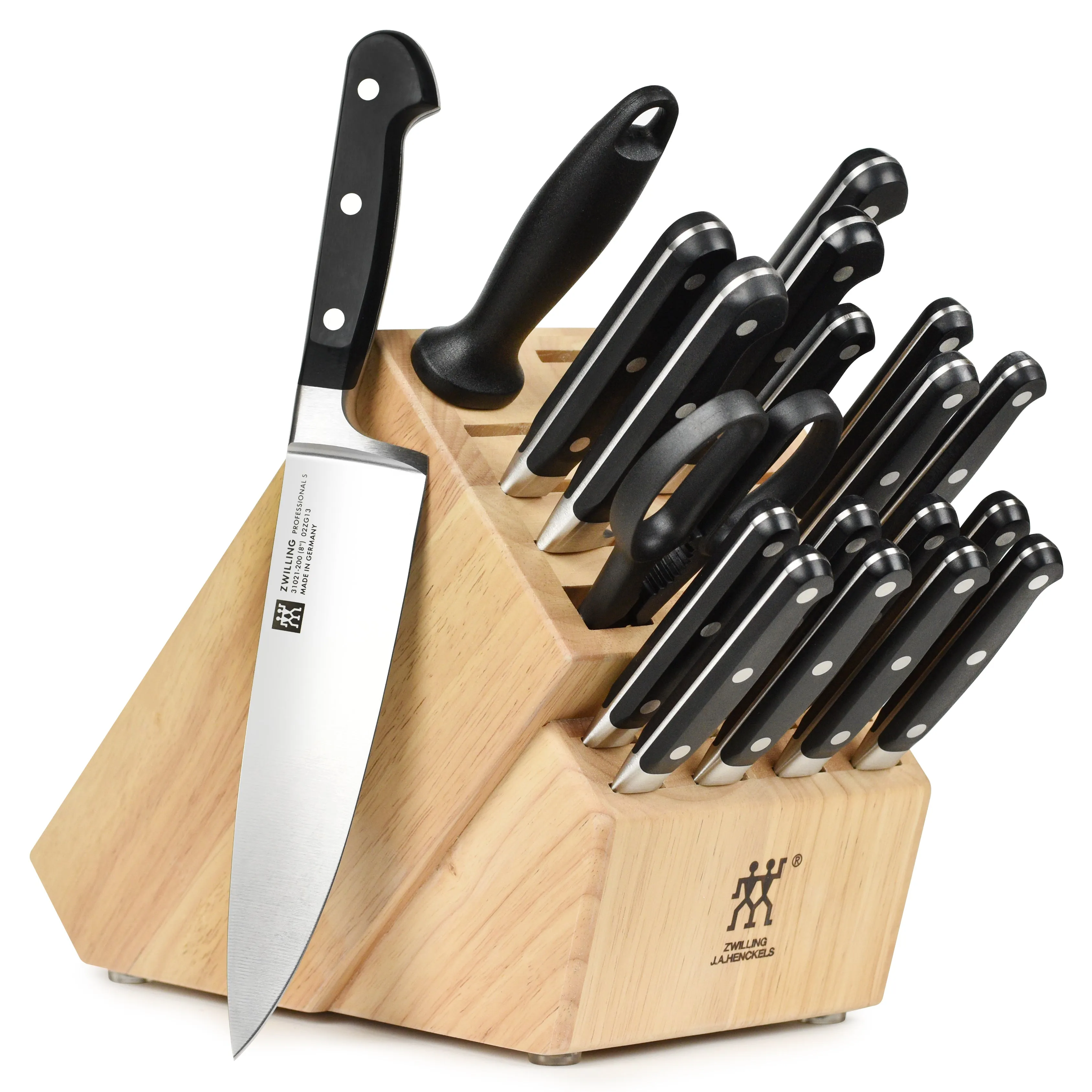 Zwilling Professional S 20 Piece Knife Block Set with Forged Steak Knives